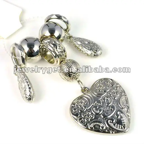 AOLOSHOW Винтажный стиль старинный узор старинное сердечко серебряного цвета кулон для DIY изготовления ожерелье шарфы поиск P630