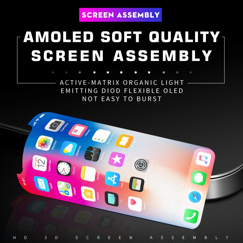AMOLED OEM lcd для IPhone X XS XR мягкий OLED сенсорный экран дисплей Pantalla с хорошим 3D сенсорным
