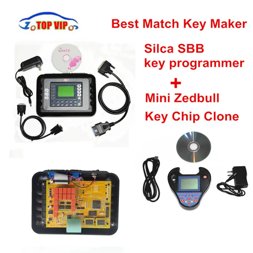 

Best Match! Hot SBB Key Programmer V33.02 no Token limite + Mini ZedBull Transponder Key Chip Cloner V508 Zed bull For Mutl-Cars