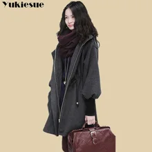 Женское зимнее пальто с капюшоном, осенняя плотная верхняя одежда, Весенняя модная черная женская теплая ветрозащитная верхняя одежда abrigo mujer
