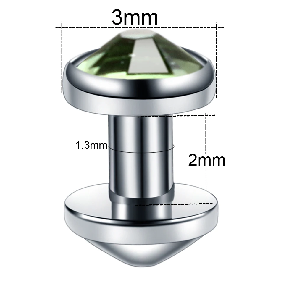 1 шт. G23 Титан Кристалл кожных верхушка с анкерным креплением CZ камень поверхность пирсинг спрятать в Skin Diver микродермальный ювелирные изделия для пирсинга тела