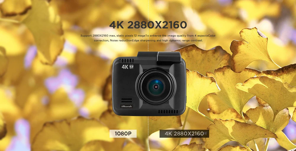 Автомобильный видеорегистратор Bluavido 4K Full HD 2160 P, камера ночного видения, gps регистратор Novatek 96660, Автомобильный видеорегистратор 1080 P, Wi-Fi монитор