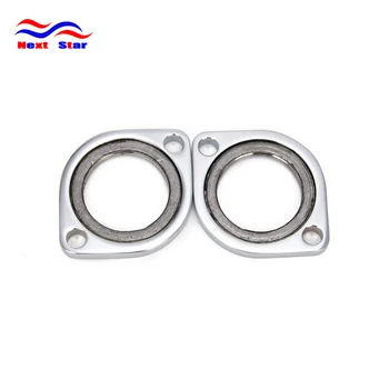 

Motorcycle Universal Chrome Exhaust Oval Flange Repair Pipe Kit Gasket For Hearley Davidso FXRDG FXDS CONV FXDL FXDC 883