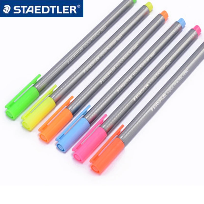 

STAEDTLER 6 Colors 0.3mm Fluorescent Color Gel Pen Fine Line Drawing Caneta For Cartoon Design Gel Pen Office School Supplies