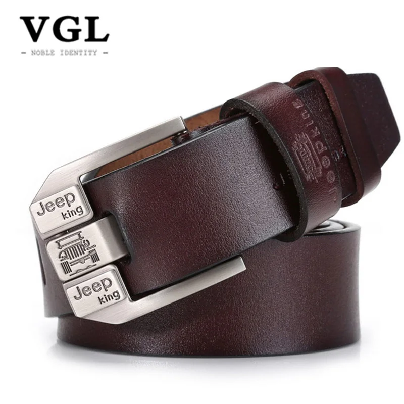 VGL Designer Vintage Belts Men High Quality Genuine Leather Strap Male