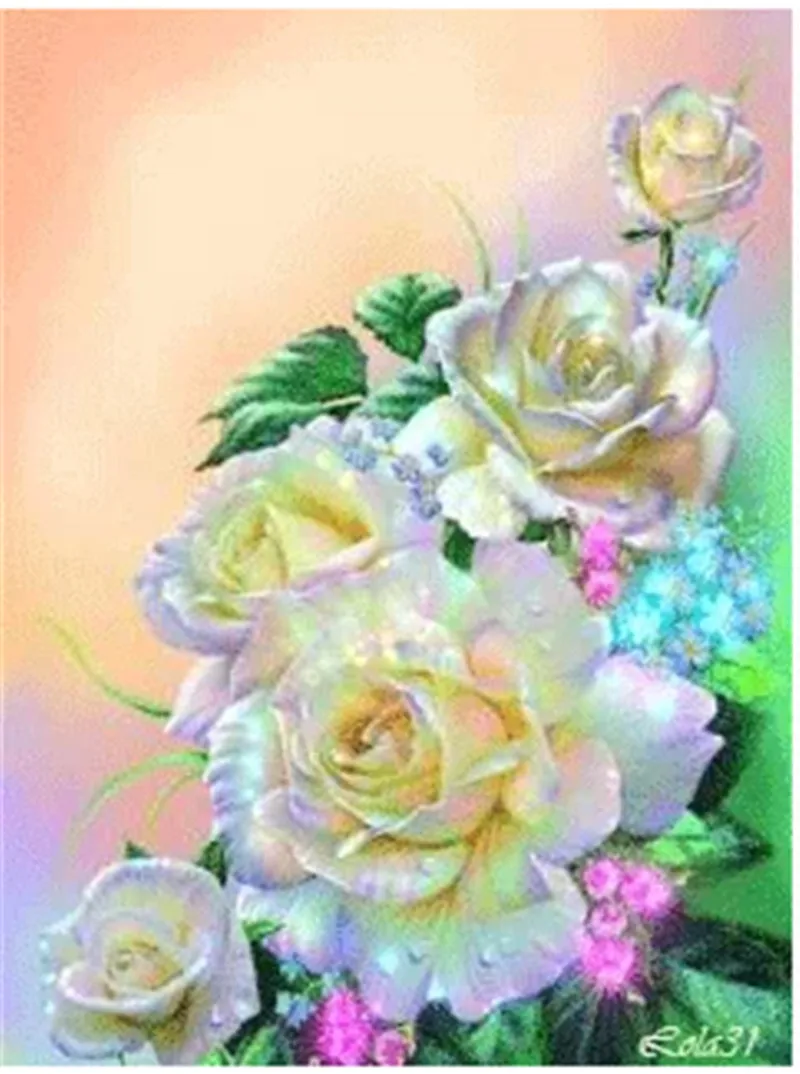 

2019 new arrived Needlework Diamond Embroidery flowers square/round Sale 5D Diamond Painting embroidery Cross Stitch for gift