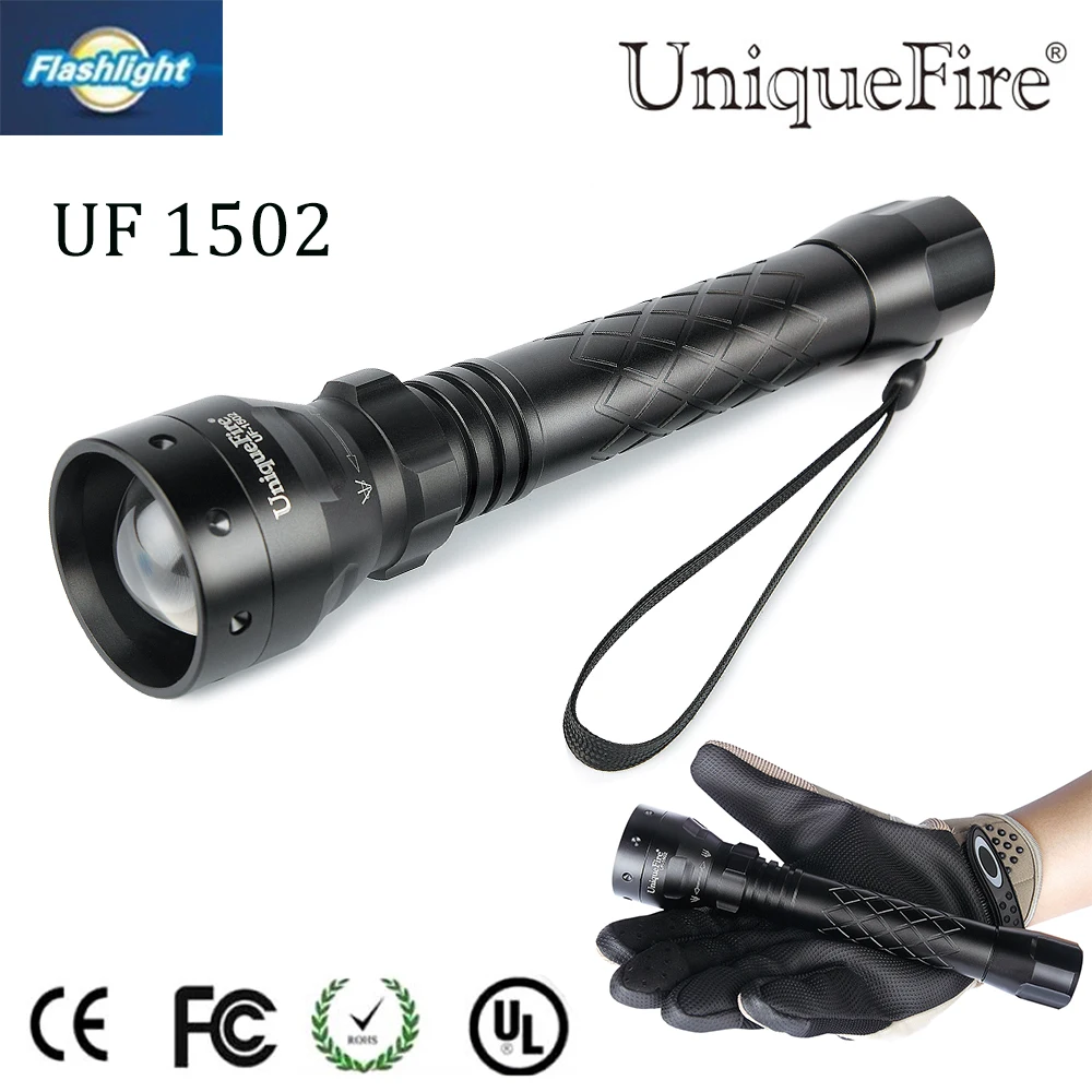 

UniqueFire 2017 Newest 3 Mode Zoomable Nightvision Mini 1502 IR 850NM LED Flashlight Waterproof Torch For Camping Fishing