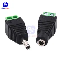 Diymore – connecteur de prise d'alimentation cc mâle femelle, 1 paire, 3.5x1.35mm, pour caméra CCTV, bande lumineuse LED
