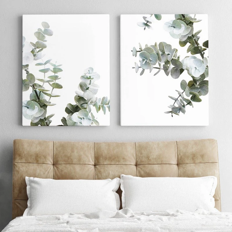 Watercolor Eucalyptus Canvas Art Poster Home Decor