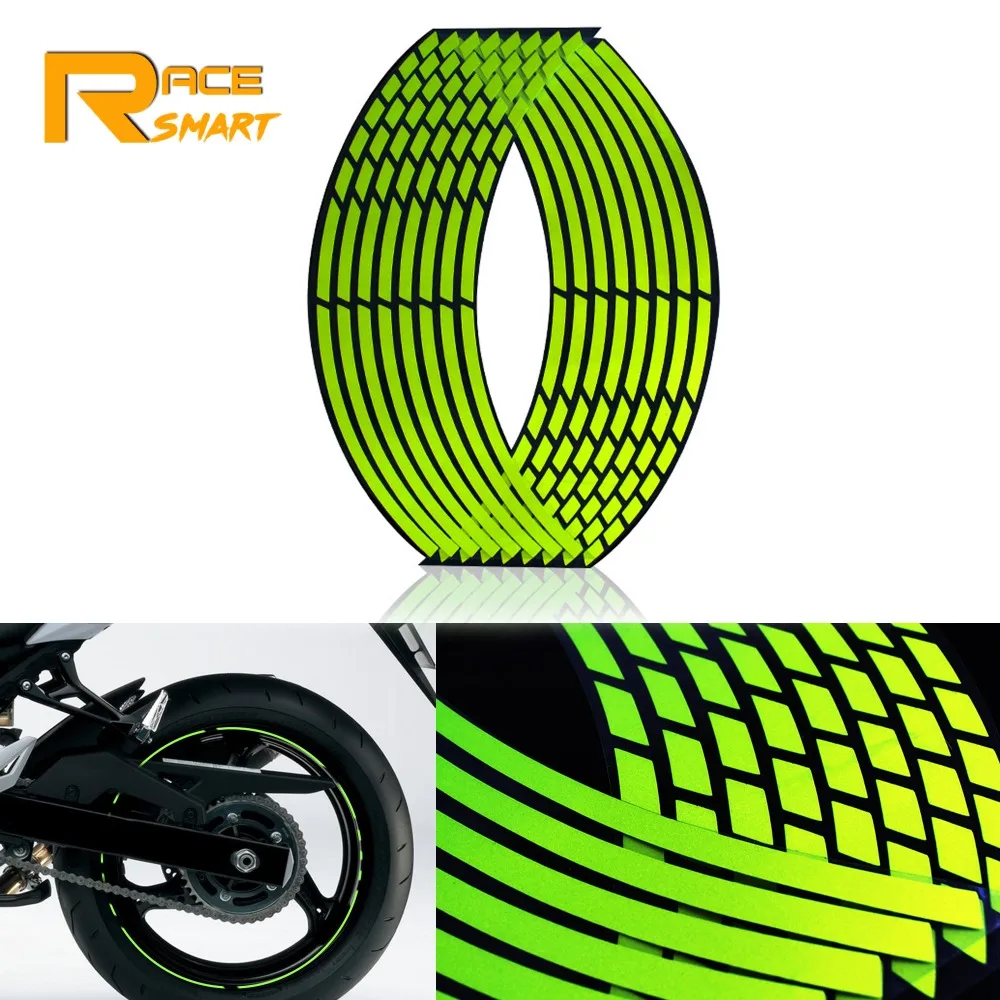 

Motorcycle Sticker Motorbike universal 16 strips waterproof rim wheel accessories 18/16 inches For Kawasaki KTM BMW Benelli