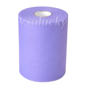

5 Rolls 6" x 100yards Lavender Tulle Spool Mesh Organza Roll Ribbon DIY Tutu Wedding Party Gift Bow Cratf Decorations 6" x 300'