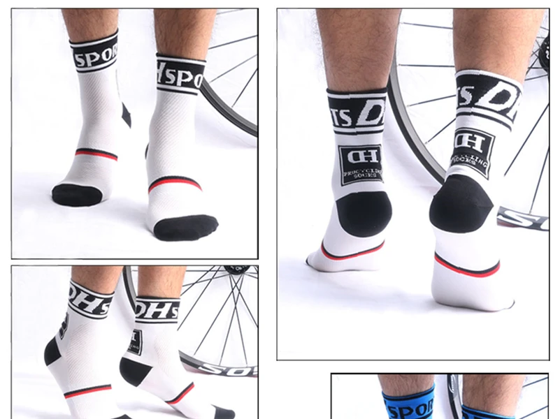 DH спортивный бренд для мужчин's профессиональные велосипедные носки женщин нейлон дышащий Спорт бег Футбол носки для девочек