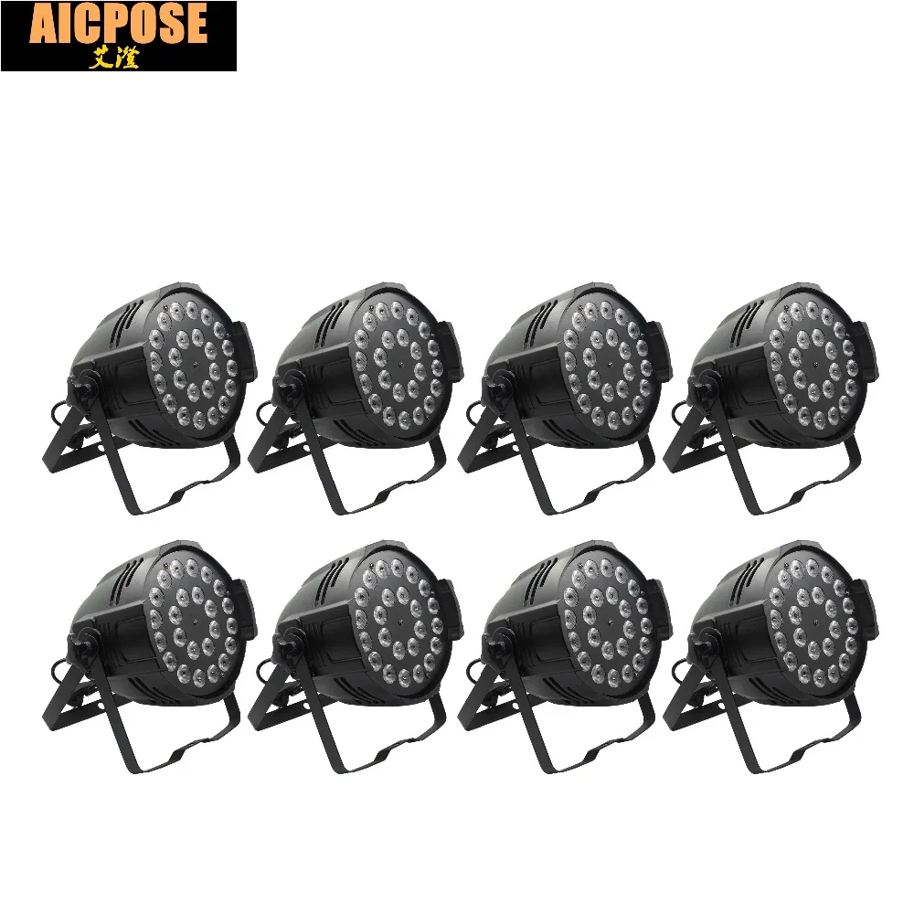 8 шт./лот 24x12 Вт алюминиевый LED Par RGBW 4in1 Can 64 Светодиодный прожектор dj проектор для
