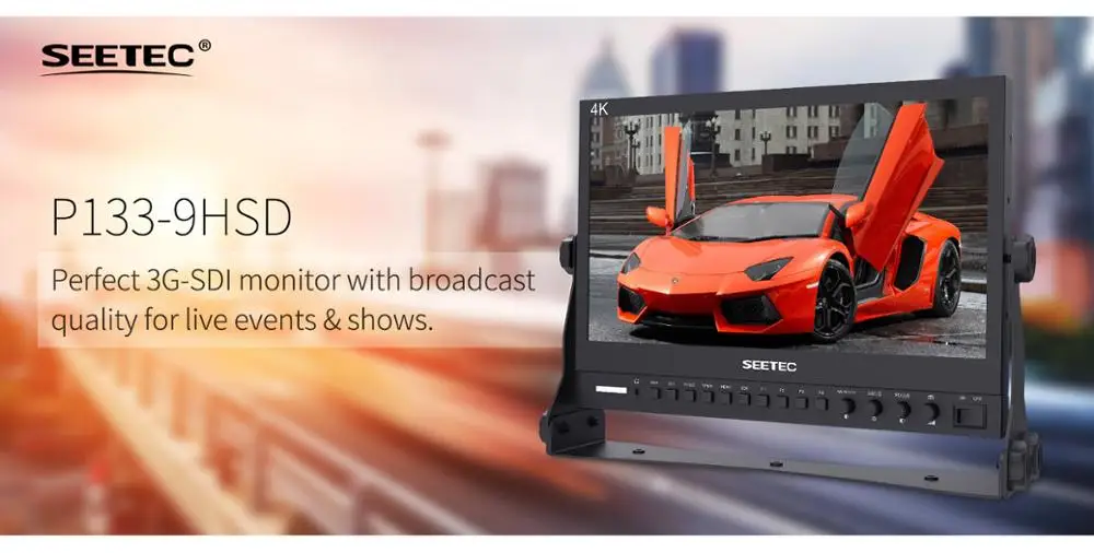SEETEC профессиональная трансляция ЖК-дисплей монитор P133-9HSD 13,3 дюйма 3g SDI 1920x1080 на камера поле HDMI монитор для 4 K кинопроизводства