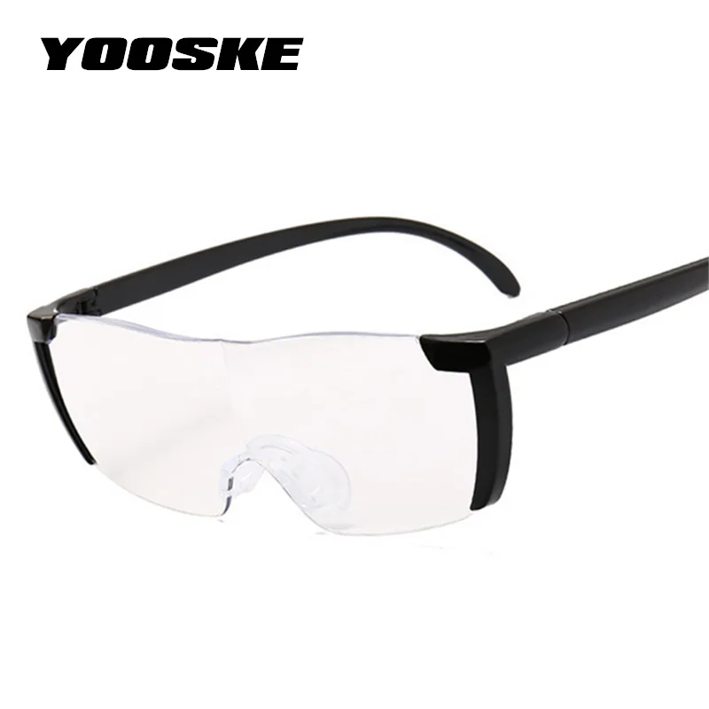 

YOOSKE 1.6 times Magnifier Reading Glasses Men Women Big Vision 250% Magnification Presbyopic Glasses Magnifying Lens Eyewear