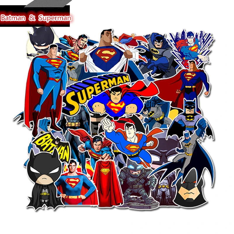 

45Pcs Batman Superman Stickers Car Bicycle Skateboard Luggage Water Cup Guitar Fridge Laptop Sticker Motorcycle Stickers Gifts
