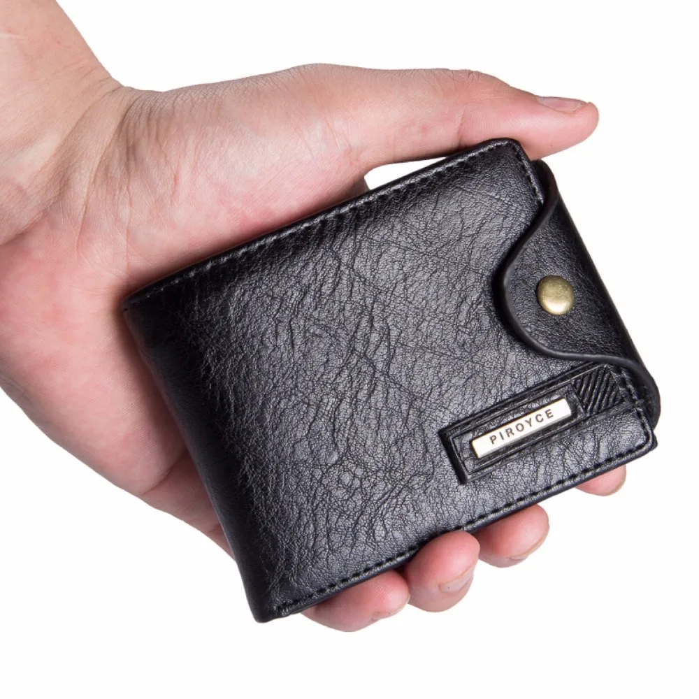 

Vintage Men Hasp Multifunctional Short Wallet Small Coin Purses Male PU Leather Billfold Dollar Money Pocket Card Holders Clips