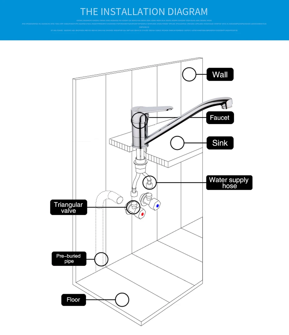 GAPPO Brass water mixer kitchen water faucet tap Kitchen sink water tap Single Handle Faucet Water mixer tap G4936