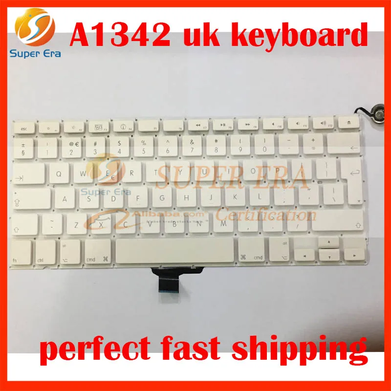 5pcs lot perfect testing A1342 UK keyboard for font b macbook b font 13 3 A1342