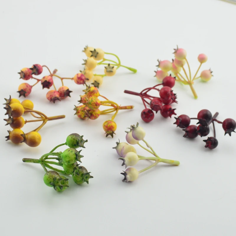5 шт. искусственные цветы ягод с пенными тычинками ручной работы|fake flowers|artificial berry