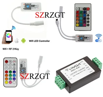

WiFI RGB LEVOU Controlador DC12V Mini RF Com 21Key/24Key IR Controle Remote