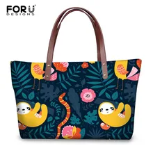 FORUDESIGNS/Новое поступление, женские сумки с милым мультяшным ленивым дизайном, большая сумка-тоут, Женская Повседневная сумка на плечо, Bolsa