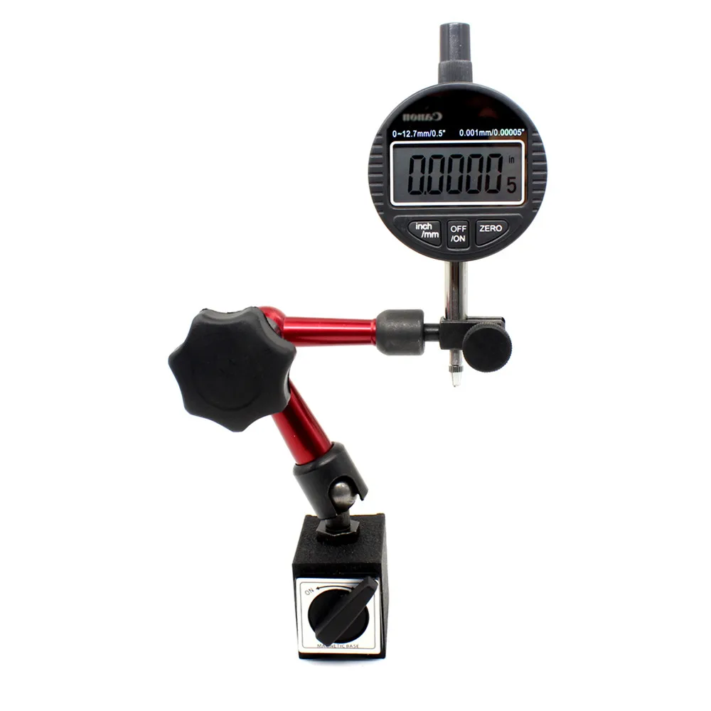 

SANHOOII 0.001mm/0.00005'' Dial Indicators & Metal Magnetic Holder Measurement Analysis Instruments Gauging Tools