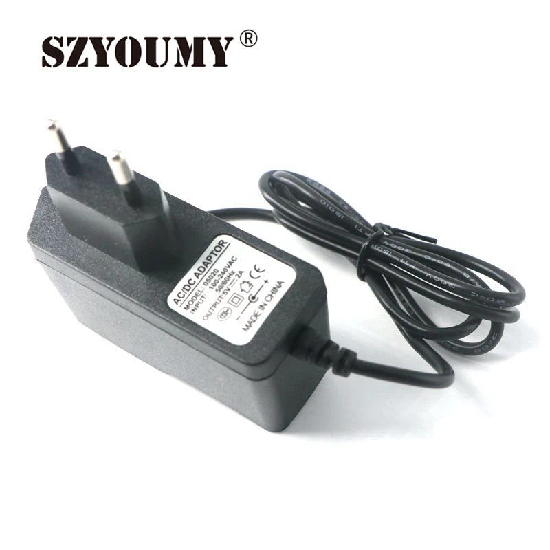 SZYOUMY AC to DC Power Adapter 100-240V Supply Charger adapter 5V 12V 9V 1A 2A 3A 0.5A US EU Plug 5.5mm x 2.1mm for CCTV LED Str
