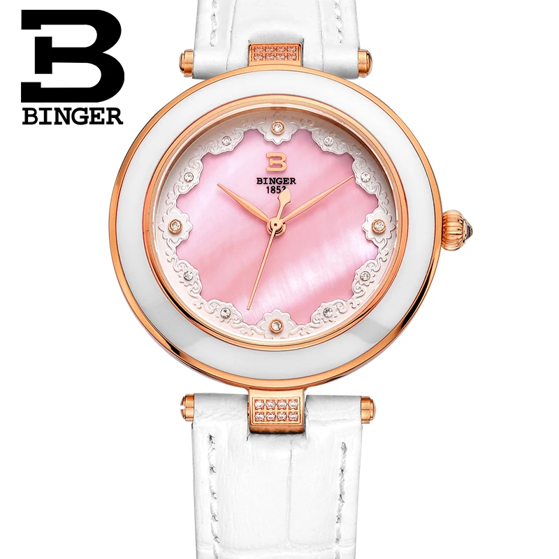 Женские модные повседневные часы от известного бренда BINGER Relogio Feminino кварцевые