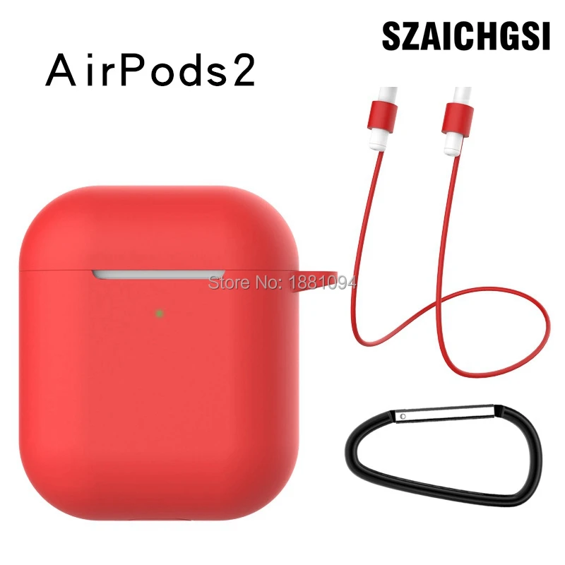 100 комплект 3 в 1 силиконовый чехол для Apple Airpods 2 защитный кожухи головных телефонов для Airpods2 ударопрочный чехол