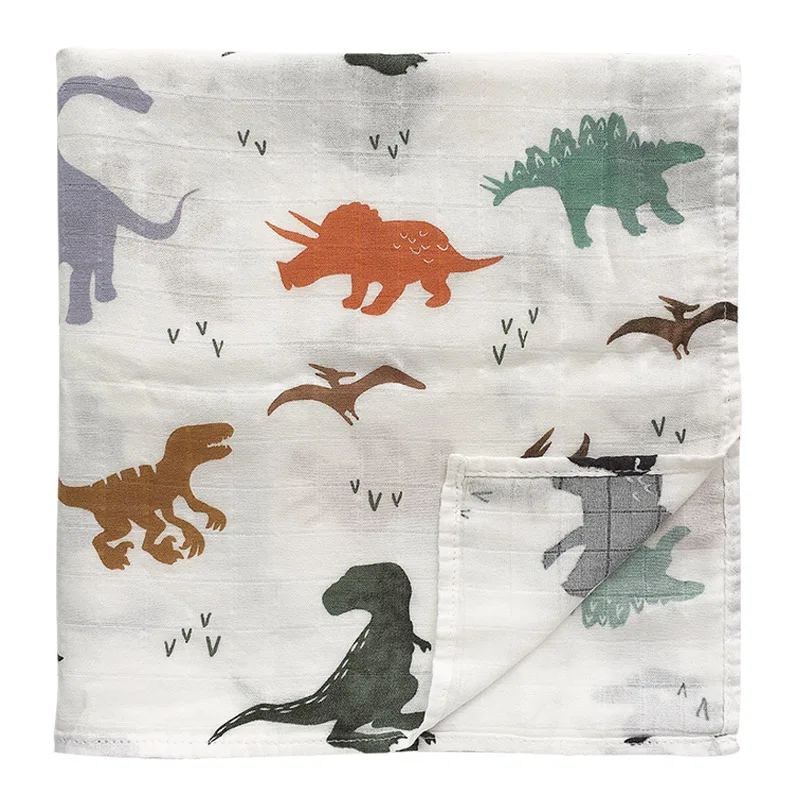 Baratos De algodón de bambú de bebé Swaddle Wrap suave de algodón de bambú manta cochecito de bebé usar manta de bebé 120*120cm