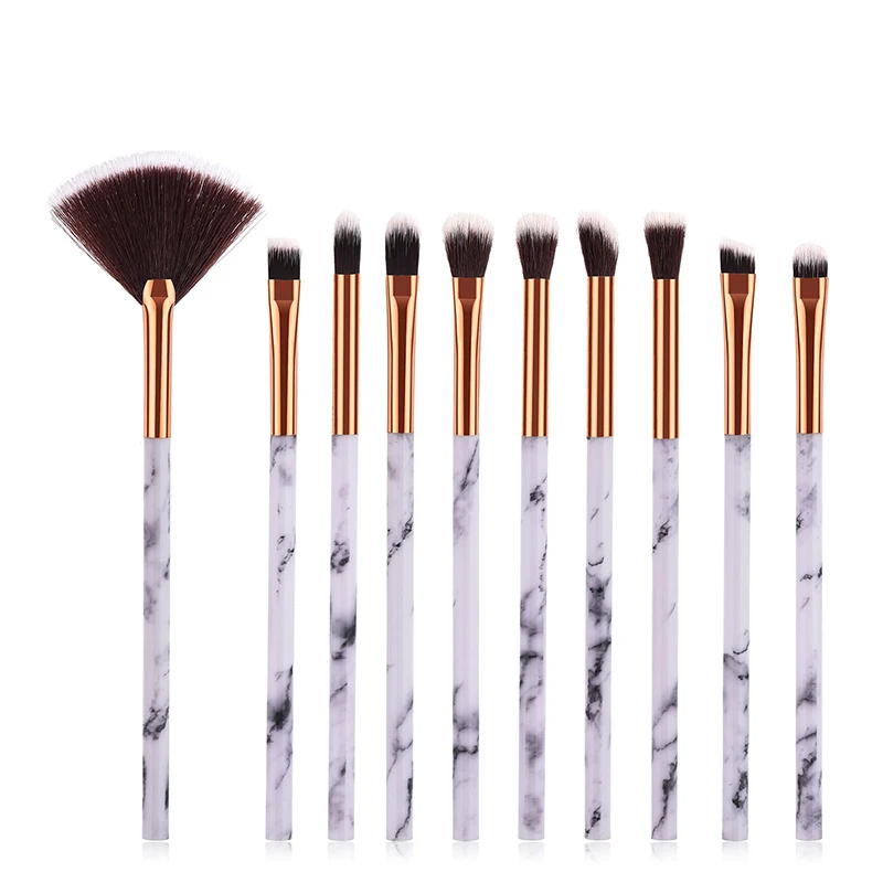 

Professional Makeup Brushes Marbling Handle Eye Shadow Eyebrow Lip Eye Foundation Make Up Brush Comestic Tools makeup brush set