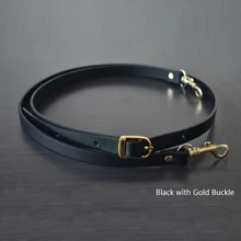 135CM Adjustable Leather Strap Handbag Shoulder Bag Belts Handmade Replacement Gold Buckle Bag Parts Accessories Black 135CM Adjustable Leather Strap Handbag Shoulder Bag Belts Handmade Replacement Gold Buckle Bag Parts Accessories Black