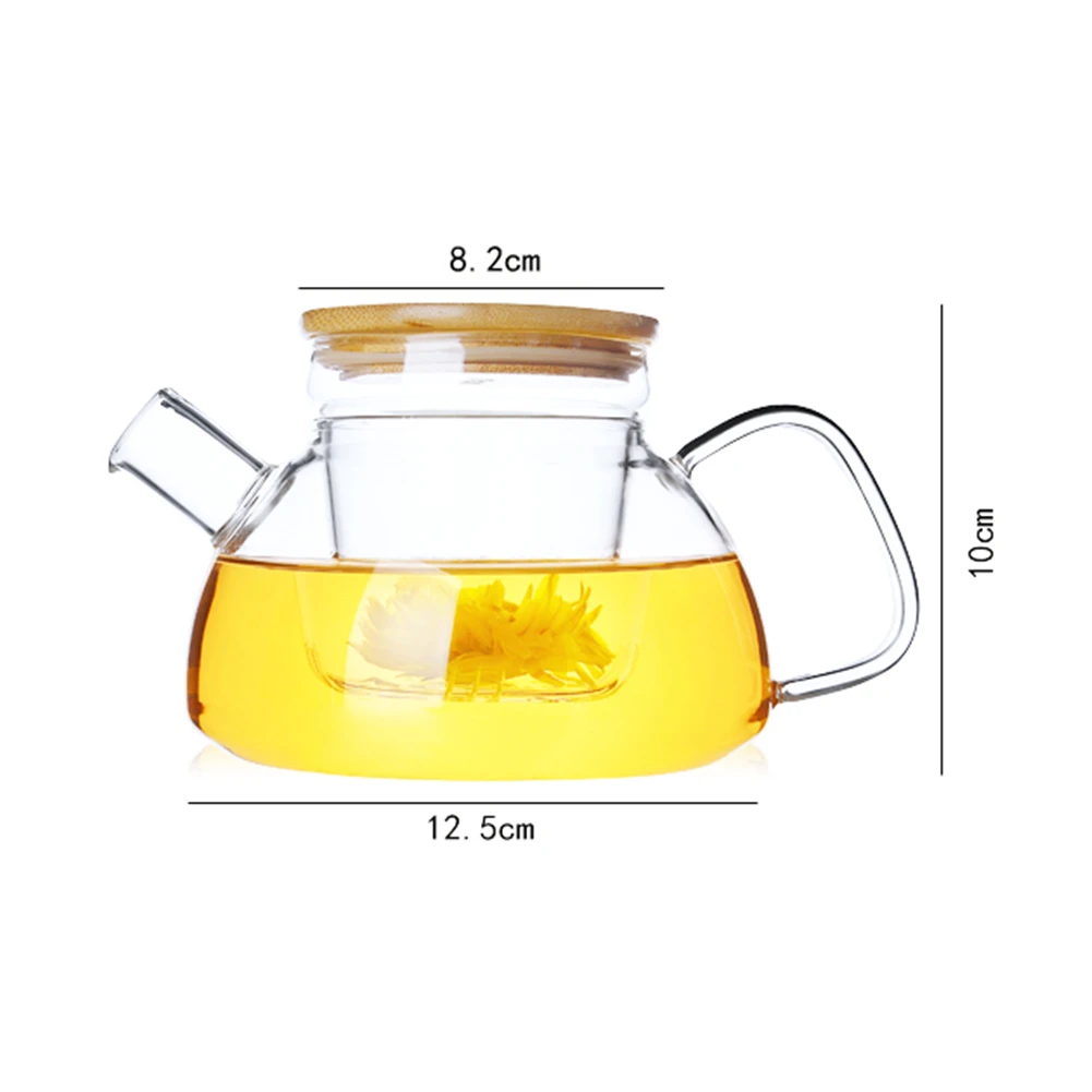Высококачественный термостойкий стеклянный цветочный чайный горшок, практичная бутылка цветочный чайный стакан стеклянный чайный горшок с заваркой чайный лист травяной кофе