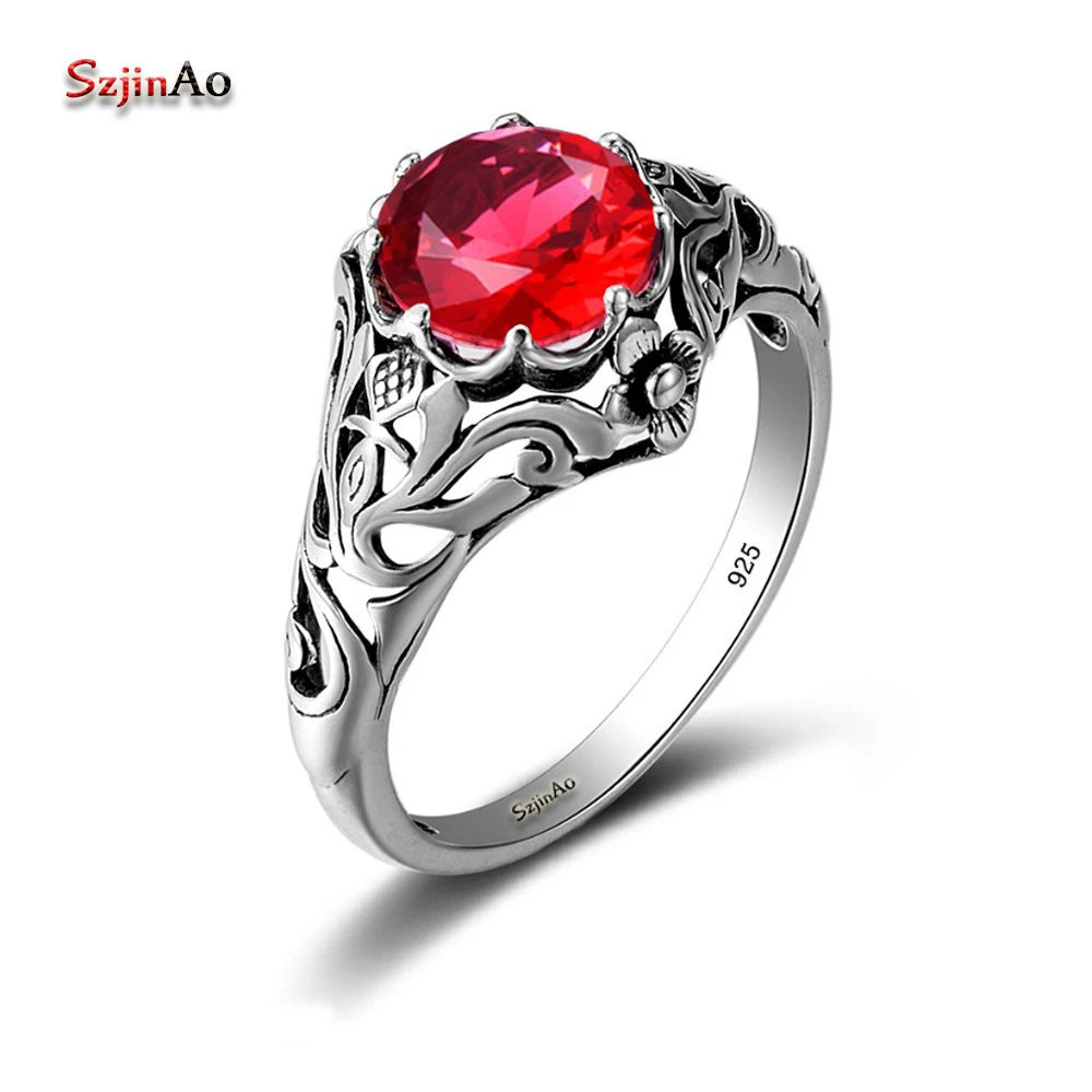 BEAUTIFUL TURKISH RUBY STERLING SILVER 925K RING SIZE 7,8,9,10