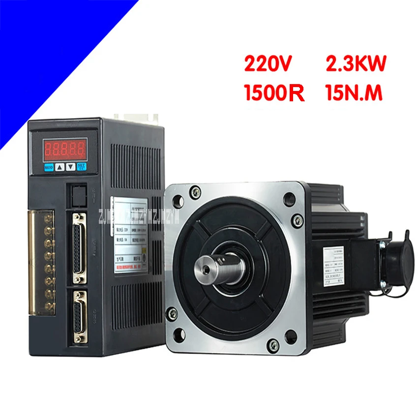 

New High Quality RH130ST-M15015 Servo Motor Driver Set 2.3KW 15N.M 1500r/min Single-Phase AC Servo Motor Drive Kit 110V/220V