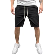 Zogaa джоггеры полосатые Лоскутные карманные брюки повседневные свободные рабочие шорты Мужская Сухая Сетка шорты Одежда для фитнеса