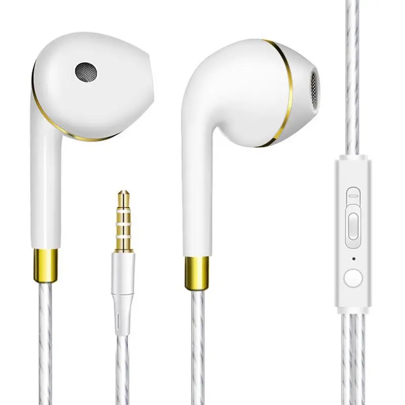 

In-Ear Earphones Wire-Controlled Portable Audio-Visual Earphone Straight-Line Subwoofer Headset With Microphone MP3 Mobile