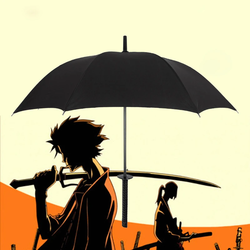 

Windproof Samurai Sword Japanese Long Handle Ribs Sunny and Rainy Male Manual Open Close Umbrellas Automatic Clear Umbrella