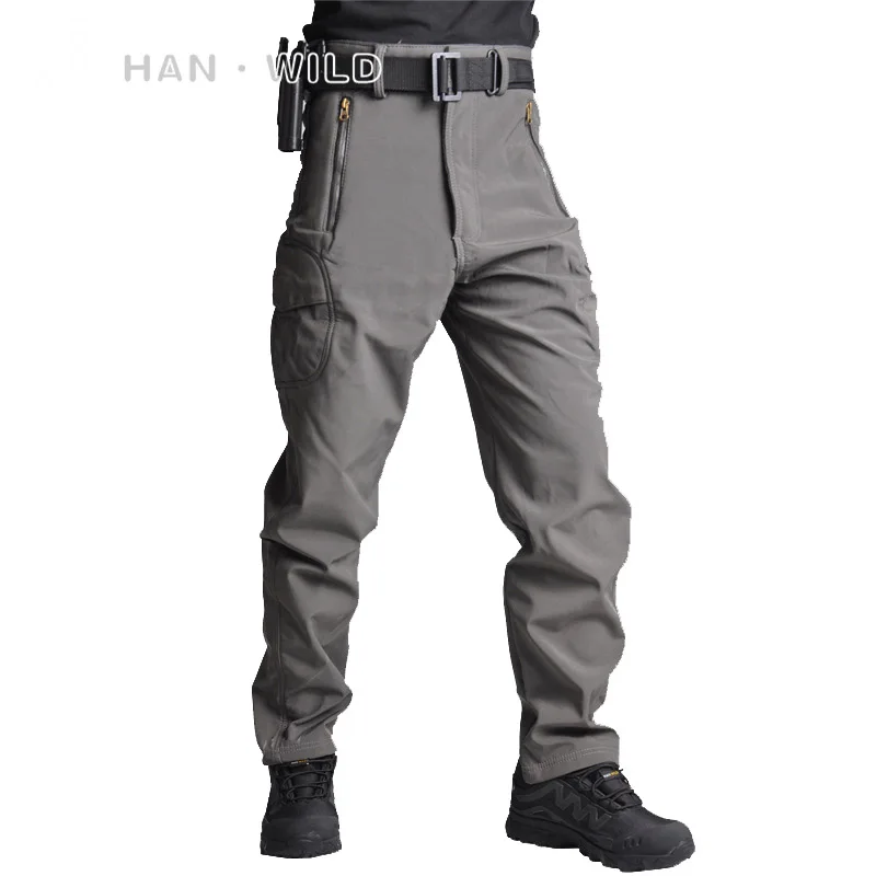 

Winter Shark Skin Soft Shell Tactical Military Camouflage Pants Men Windproof Waterproof Quick Dry Warm Camo Army Fleece Pants