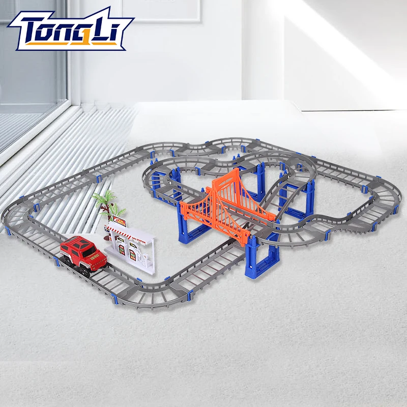 

TongLi toy 1208 kid toys for Boys and Girls age 345678 track car hot wheels track set car track slot toy with flexible tracks