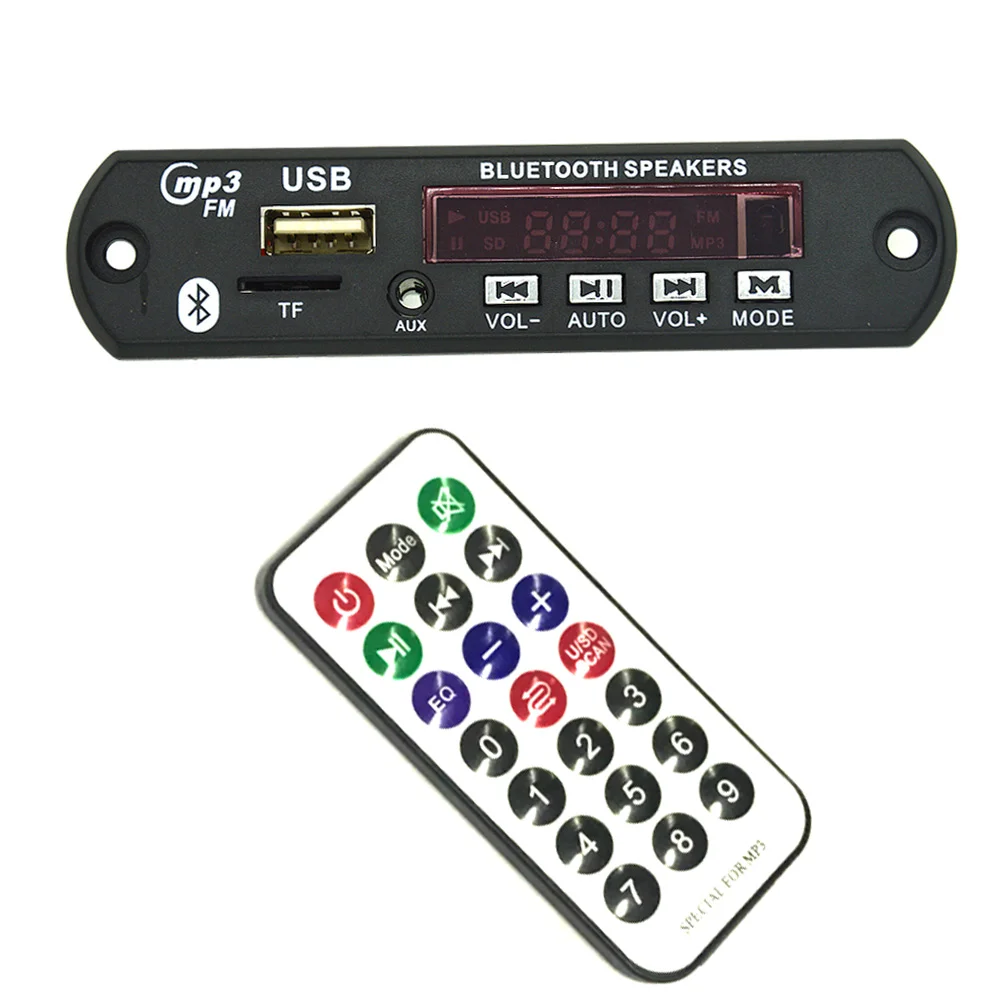 Новый беспроводной Bluetooth 12 в MP3 WMA декодер плата аудио модуль TF USB радио для
