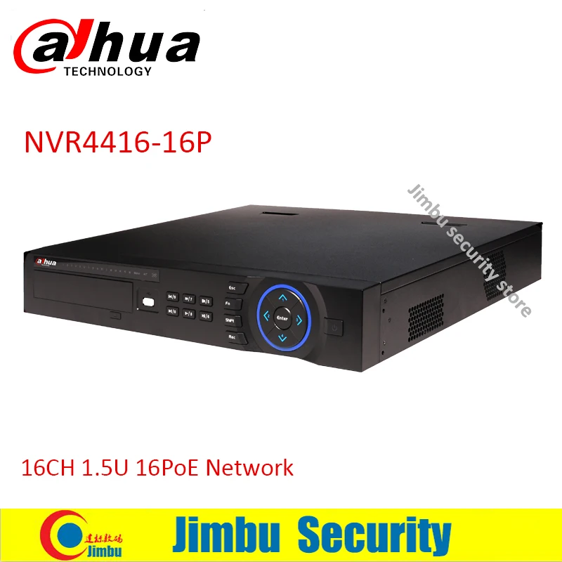 Dahua nvr 16ch 16 PoE ports NVR4416-16P 4HDDs support up to 5MP Recording onvif network video recorder from Dahua gold supplier