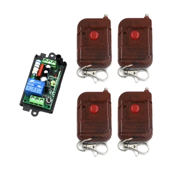 

AC220V 110V 1 Channel Way Wireless Remote Control Switch Relay Output Jog/inter-lock /self-lock CAR LED LIGHT Lamp Door 4180