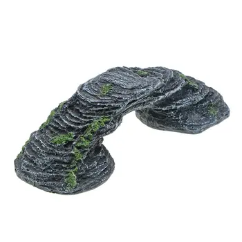 

Saim Pet Repitle Climbing Island Turtle Drying Pltform Resin Stone Bridge Turtle Landscaping Platform Aquariums Fish Tank Decor