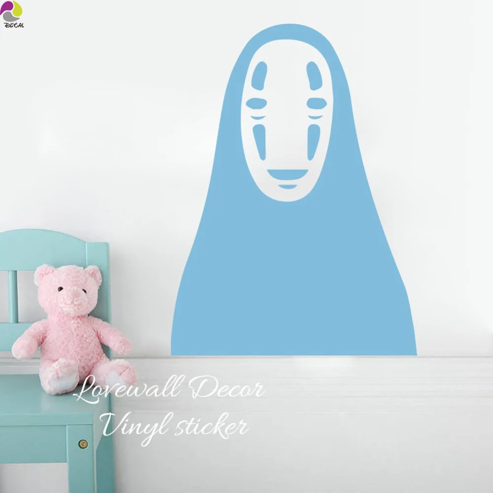 Cartoon No Face Spirited Away Wall Car Laptop Sticker Cute Anime Spirited Away Decal Kids Room Bedroom Vinyl Home Decor (3)