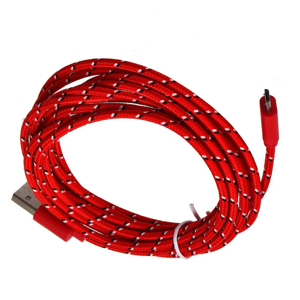 

HFES Universal 3M/10FT Micro USB Nylon net Weave Data cable