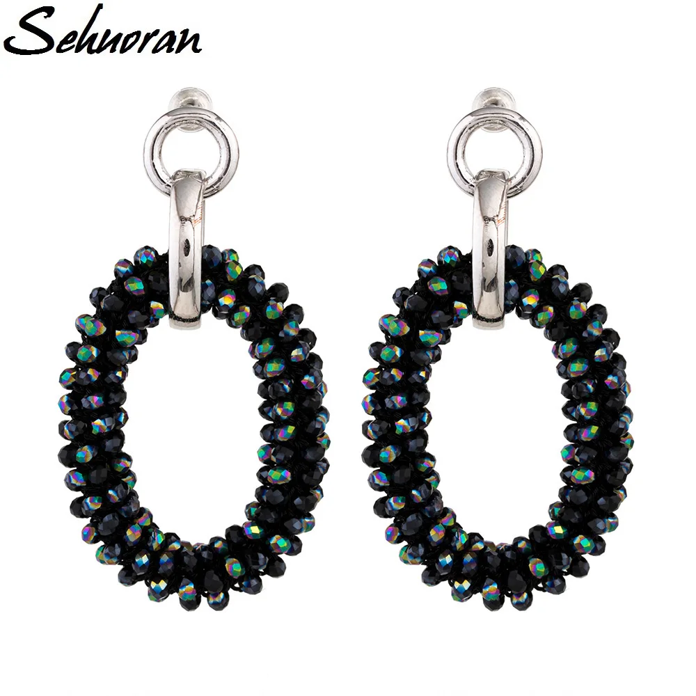 Sehuoran Lange Oorbellen Используйте новые искусственные Овальные Подвески для рукоделия