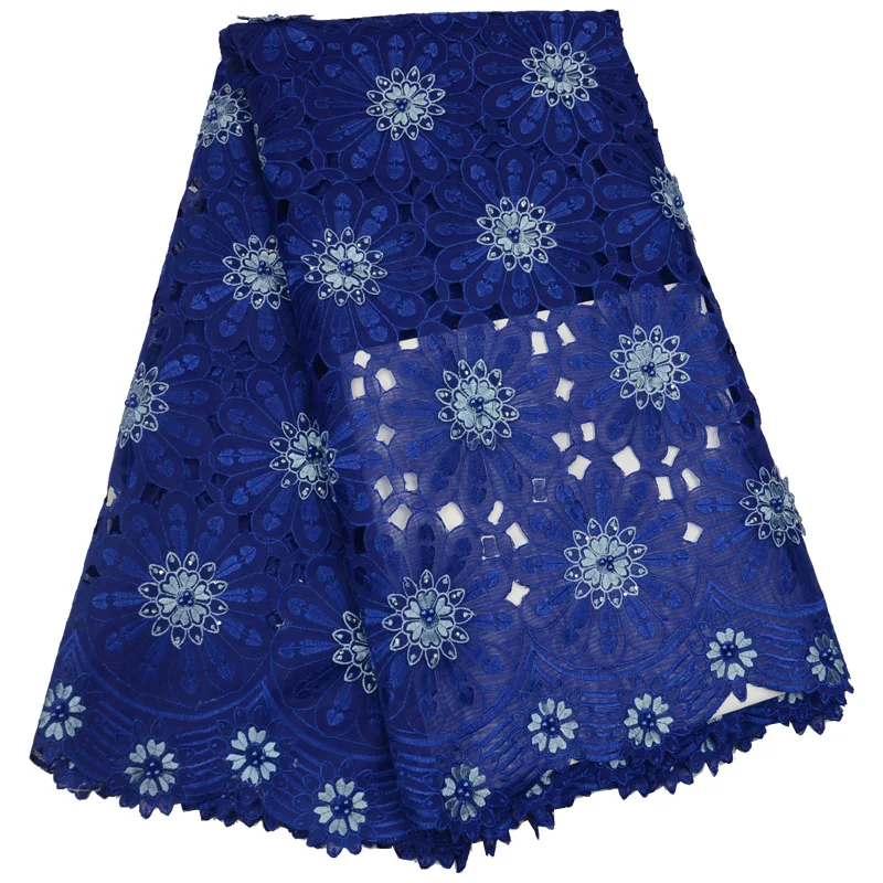 

Free shipping (5yards/pc) wonderful 3D flowers fixed African lace fabric handcut organza lace fabric with beads for dress OP53