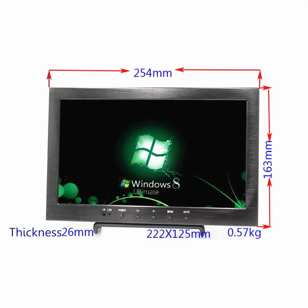 Wearson 10.1 inch 1366x768 IPS Portable LCD Monitor VGA HDMI AV for Car Vehicle Aeromodelling FPV PS3 PS4 etc (5)